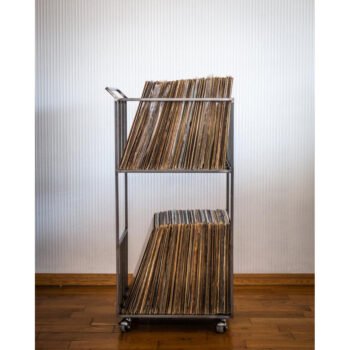 Plaklık Plak Düzenleyici Metal Organizer Kitaplık - Görsel 4