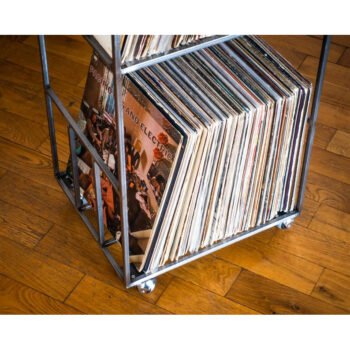 Plaklık Plak Düzenleyici Metal Organizer Kitaplık - Görsel 6