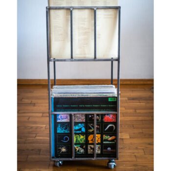 Plaklık Plak Düzenleyici Metal Organizer Kitaplık - Görsel 3