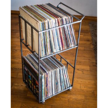 Plaklık Plak Düzenleyici Metal Organizer Kitaplık - Görsel 5