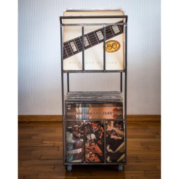 Plaklık Plak Düzenleyici Metal Organizer Kitaplık - Görsel 2