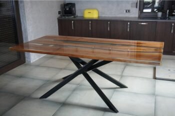 Çapraz Ayak Mutfak Masası Kütük Masa Ayağı Metal Mobilya Ayağı - Görsel 5