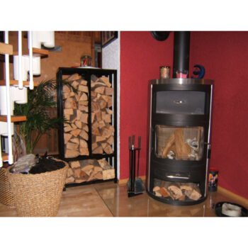 Şömine Odunluğu Odun İstifleme Rafı Metal Odunluk