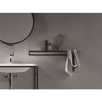 Dekoratif Havluluk Ahşaplı Banyo Rafı - Görsel 2
