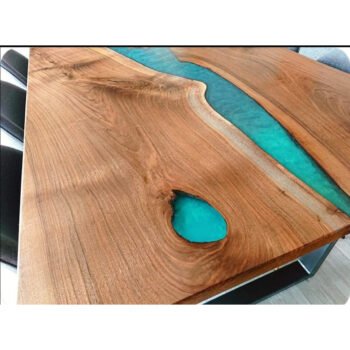 Doğal Ahşap Epoksi Masa Epoksi Yemek Masası Epoxy Tasarım - Görsel 2