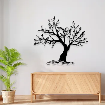 Duvar Panoları Hayat Ağacı Motifi Lazer Kesim Tablo - Görsel 2