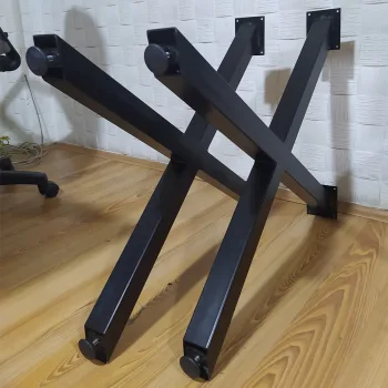Çapraz Ayak Masa Siyah Metal Masa Ayağı X Model Masa Ayağı - Görsel 6