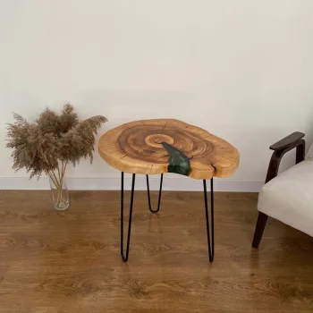 Epoxy Orta Sehpa Epoksi Sehpa Epoksi Kütük Sehpa - Görsel 4