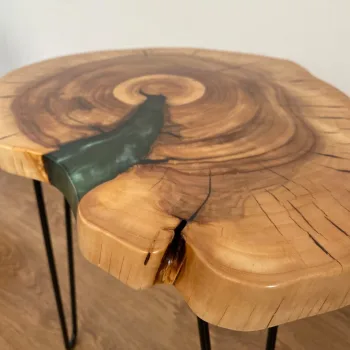 Epoxy Orta Sehpa Epoksi Sehpa Epoksi Kütük Sehpa - Görsel 5
