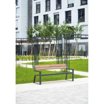 Park Oturma Bankı Ahşap Dış Mekan Oturma Bankları - Görsel 2