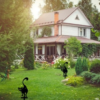 Bahçe Dekoru Lazer Kesim Bahçe Süsü Kedi Bahçe Kazığı - Görsel 2