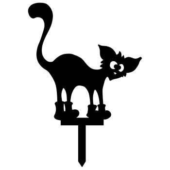 Bahçe Kazığı Demir Metal Kedi Bahçe Süsü - Görsel 3