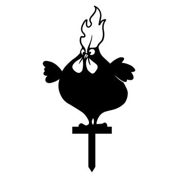 Bahçe Süsü Metal Tavuk Bahçe Kazığı - Görsel 3