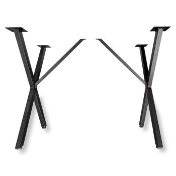 X Masa Ayağı Orta Destekli Profil Metal Ayak
