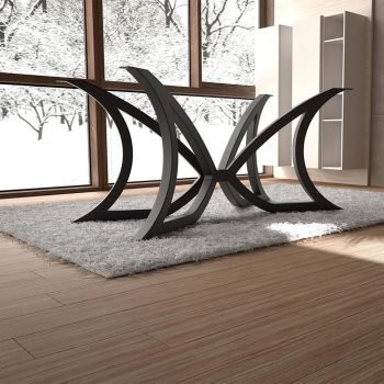Masa Ayağı Kelebek Model Siyah Renkte Kanatlı Yemek Masası Ayağı - Görsel 2