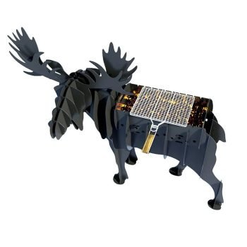 Ala Geyik Şeklinde Mangal Kömürlü Barbekü Metal Ala Geyik Mangal - Görsel 4