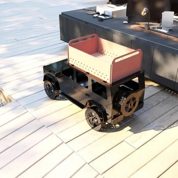 Arazi Aracı Görünümlü Mangal Kömürlü Barbekü Metal Araç Şeklinde Mangal - Görsel 2