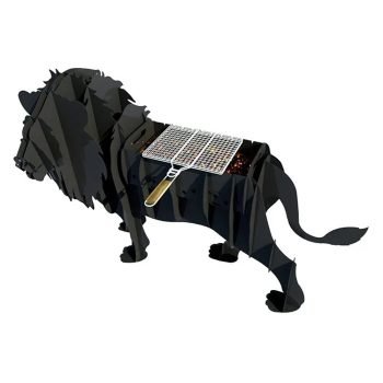 Aslan Görünümlü Mangal Kömürlü Barbekü Metal Aslan Şeklinde Mangal - Görsel 5