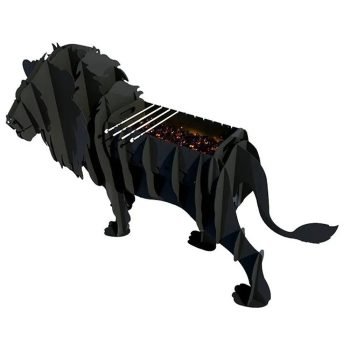 Aslan Görünümlü Mangal Kömürlü Barbekü Metal Aslan Şeklinde Mangal - Görsel 4