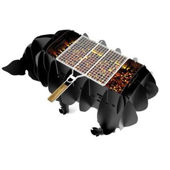 Domuz Şeklinde Mangal Kömürlü Barbekü Metal Domuz Mangal - Görsel 6