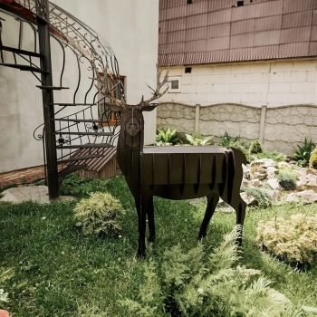 Geyik Görünümlü Mangal Kömürlü Barbekü Metal Geyik Şeklinde Mangal - Görsel 5