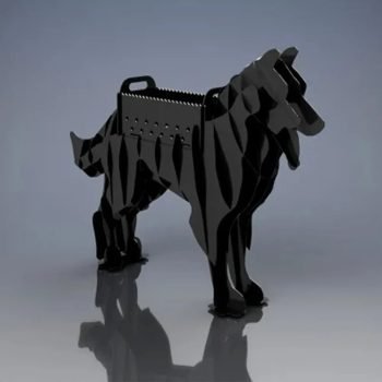 Köpek Mangal Kömürlü Barbekü Metal Köpek Şeklinde Mangal - Görsel 4