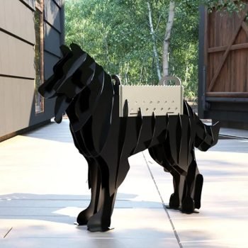 Köpek Mangal Kömürlü Barbekü Metal Köpek Şeklinde Mangal