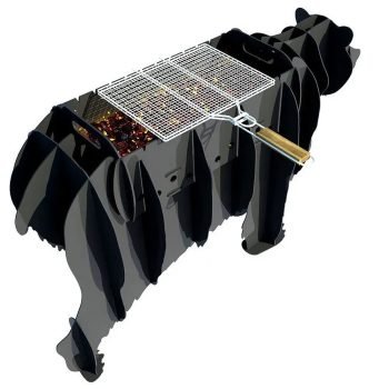 Ayı Şeklinde Barbekü Kömürlü Mangal Metal Ayı Mangal