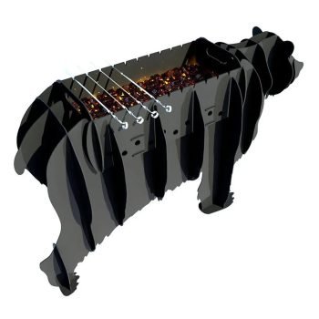 Ayı Şeklinde Barbekü Kömürlü Mangal Metal Ayı Mangal - Görsel 5