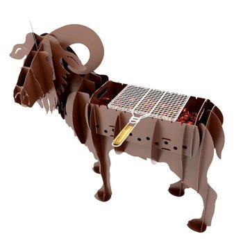 Koç Mangal Kömürlü Barbekü Metal Koç Şeklinde Mangal