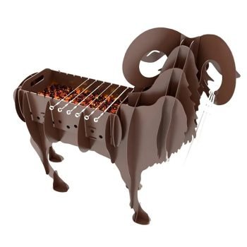 Koç Mangal Kömürlü Barbekü Metal Koç Şeklinde Mangal - Görsel 2