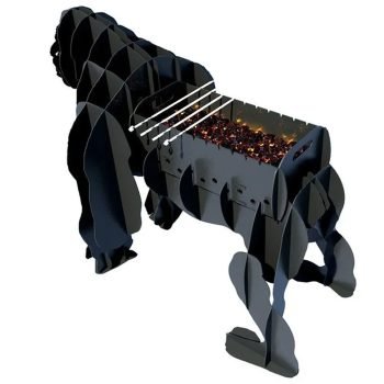 Goril Şeklinde Mangal Kömürlü Barbekü Metal Goril Mangal - Görsel 3