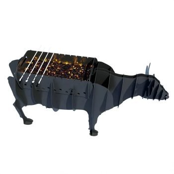 İnek Şeklinde Mangal Kömürlü Barbekü Metal İnek Mangal - Görsel 3