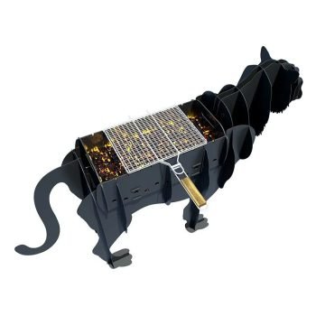 Kaplan Şeklinde Mangal Kömürlü Barbekü Metal Kaplan Mangal - Görsel 4