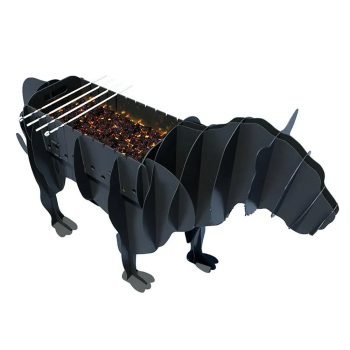 Kaplan Şeklinde Mangal Kömürlü Barbekü Metal Kaplan Mangal - Görsel 2