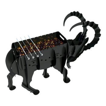 Keçi Şeklinde Mangal, Kömürlü Barbekü, Metal Keçi Mangal - Görsel 2