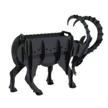 Keçi Şeklinde Mangal, Kömürlü Barbekü, Metal Keçi Mangal - Görsel 5