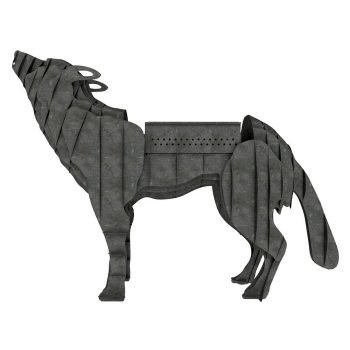 Kurt Şeklinde Mangal Kömürlü Barbekü Metal Kurt Mangal - Görsel 3