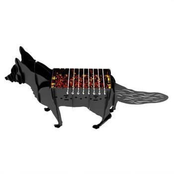 Tilki Şeklinde Mangal Kömürlü Barbekü Metal Tilki Mangal - Görsel 2