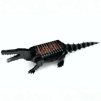 Timsah Şeklinde Mangal, Kömürlü Barbekü, Metal Timsah Mangal - Görsel 4