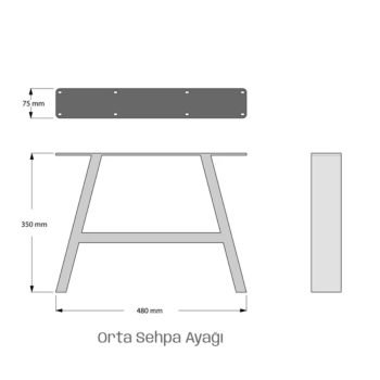 A Çerçeve Sehpa Masa Ayağı A Sehpa Ayağı Metal Fiyatı - Görsel 3