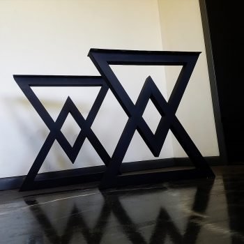 Metal Kütük Masa Ayağı Dekoratif Toplantı Masası Ayağı